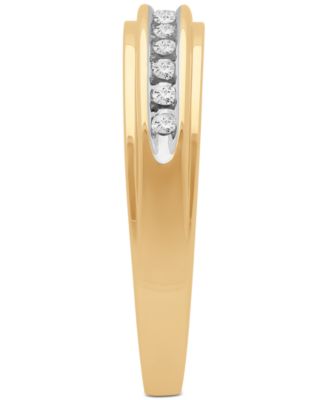 Diamond Halo Cluster Bridal Set (1/3 ct. t.w.) in 14k Two-Tone Gold