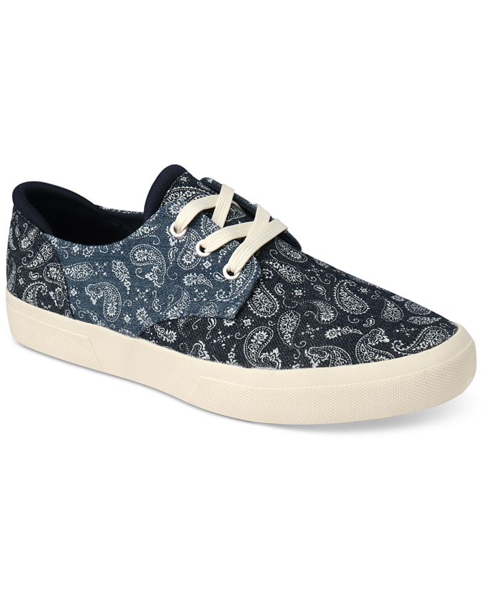 Sun + Stone Men's Kiva Paisley Pattern Lace-Up Sneakers, Created for ...