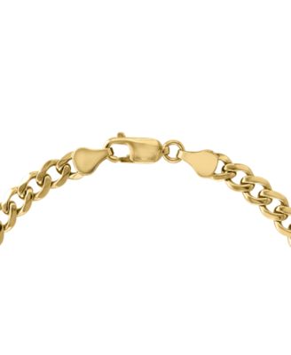 EFFY&reg; Men's Black Spinel Cluster Plate Link Bracelet (2-3/8 ct. t.w.) in 14k Gold-Plated Sterling Silver