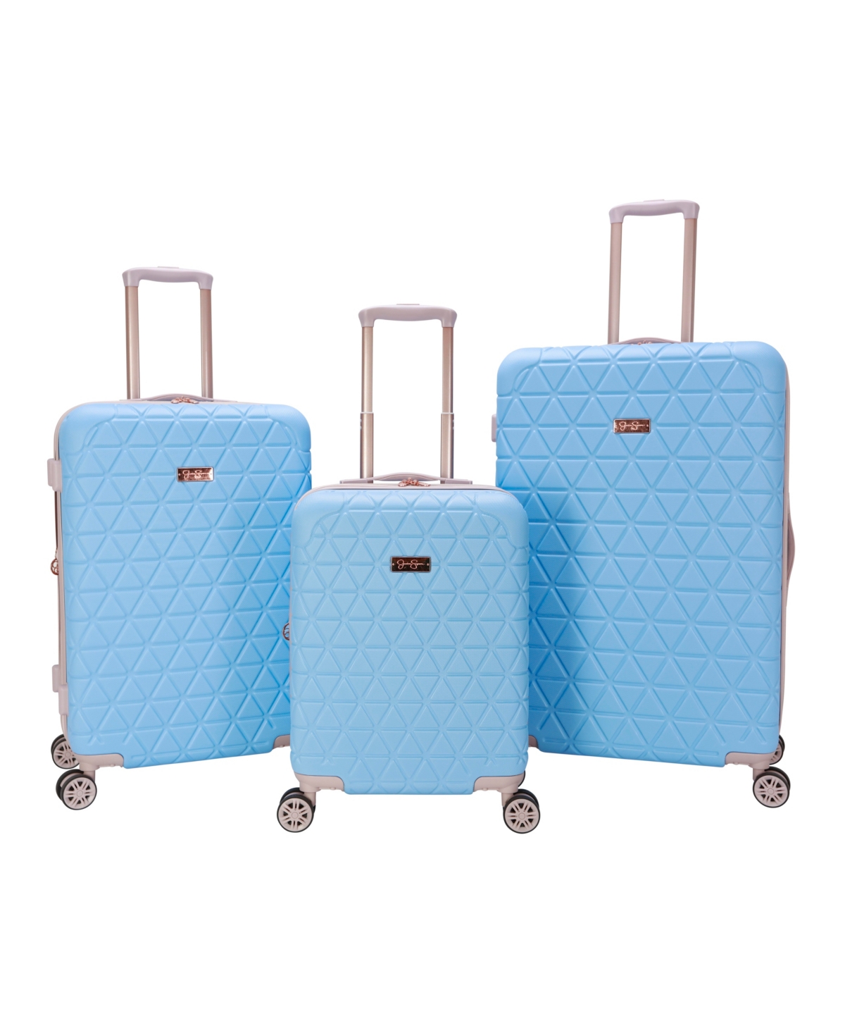 Jessica Simpson Dreamer 3 Piece Hardside Luggage Set In Light Blue