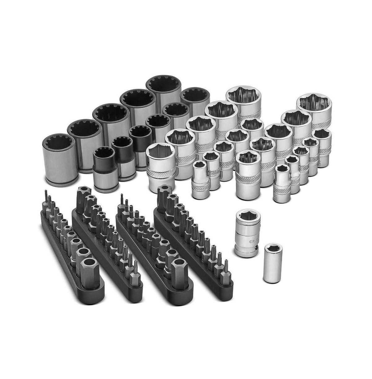 81 Piece Solutions Socket and Bit Set for Specialty and Damaged Fasteners - Silver