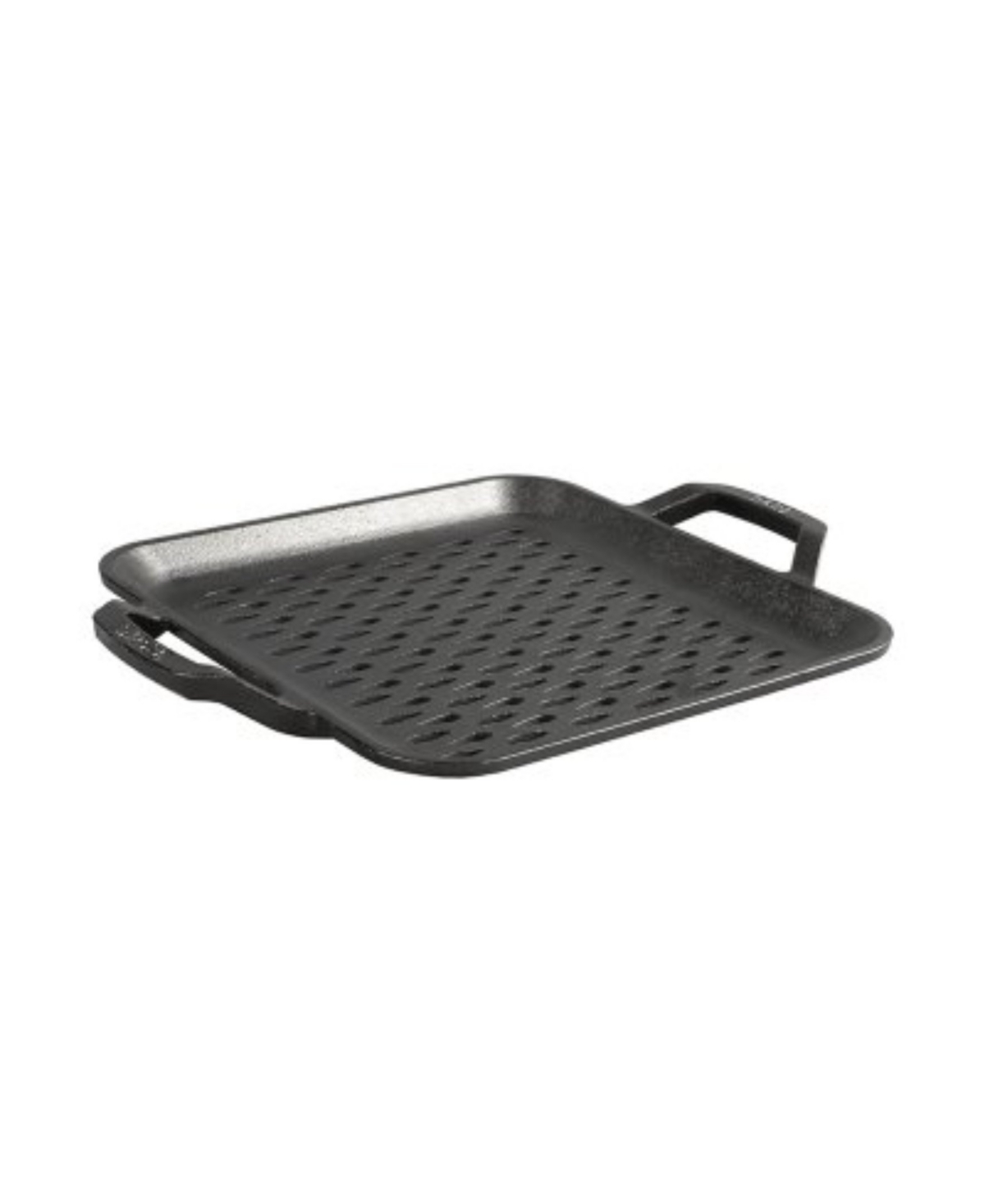 Shop Lodge Cast Iron Chef Collection 11" Chef Style Square Grill Topper Cookware In Black