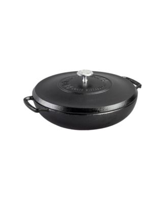 Lodge 4 Quart Blacklock Triple Seasoned Cast Iron Braiser with Lid