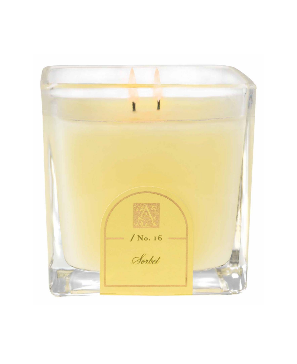 Sorbet Cube Glass Candle - Light Yellow