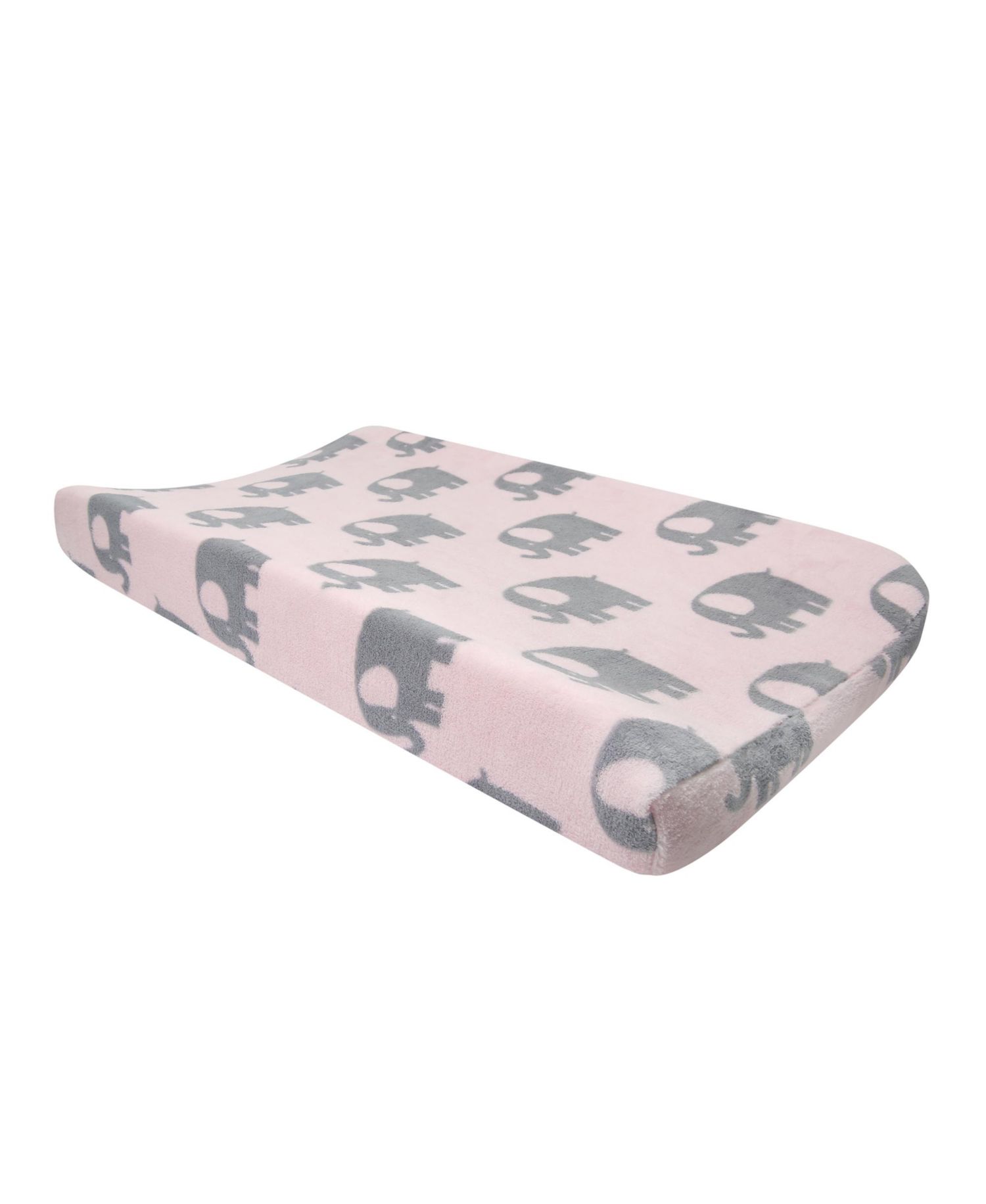 Eloise Pink/Gray Elephant Diaper Changing Pad Cover
