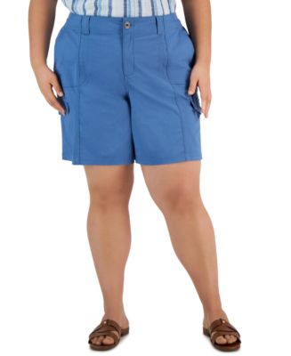 Style & Co Plus Size Comfort-Waist Cargo Shorts, Created for Macy's ...