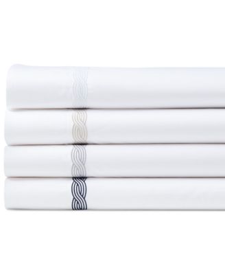 Lauren Ralph Lauren Spencer Cable Embroidery 4 Pc. Sheet Sets Bedding In White