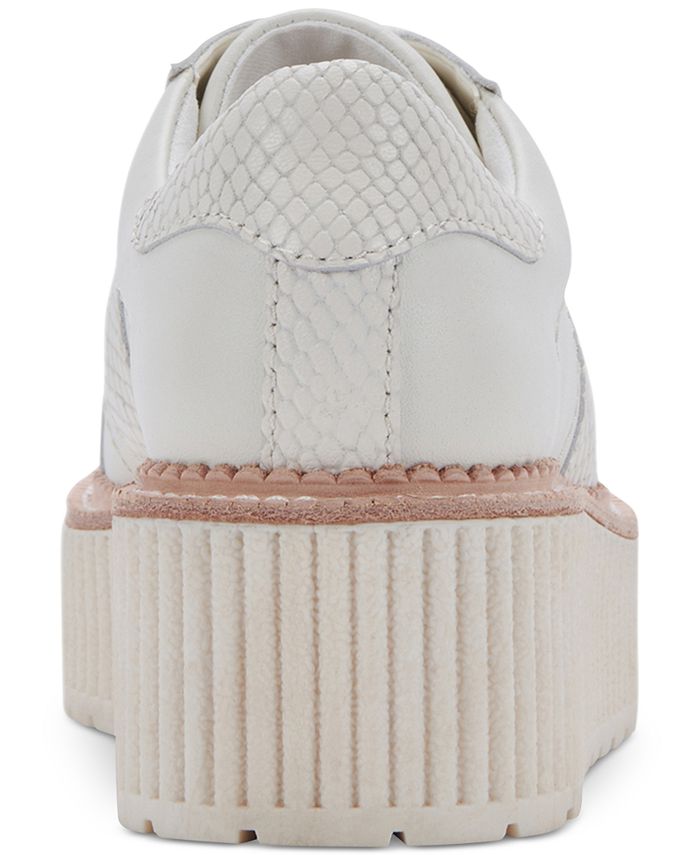 8 M - White , Dolce Vita Women's Tiger Lace-Up Platform Sneakers