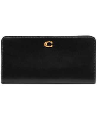 COACH Tabby Smooth Leather Medium Snap-Closure Wallet - Macy's