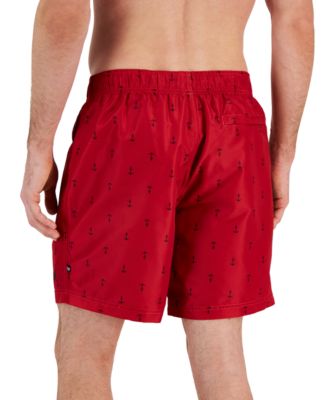 Men's Quick-Dry Anchor-Print 8" Swim Trunks