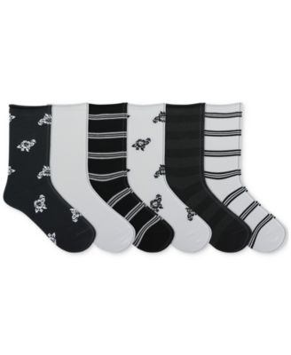Lauren Ralph Lauren - Women's 6-Pk. Tropical Floral Roll-Top Socks