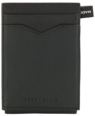 Perry Ellis Men's Portfolio Card Case ID Wallet, Blk, One size, Black