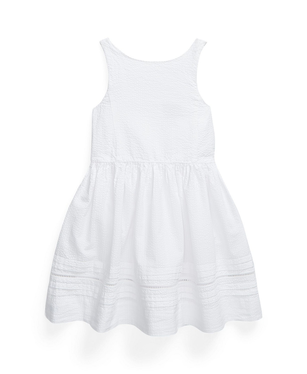 Toddler and Little Girls Cotton Seersucker Fit and Flare Dress