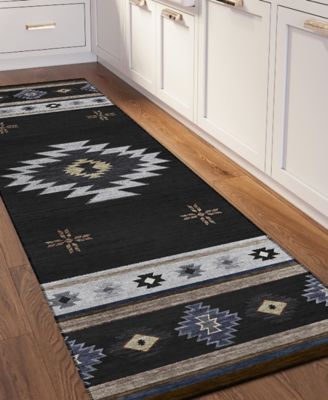 Phoenix Washable PH4 2'3" x 7'6" Runner Area Rug