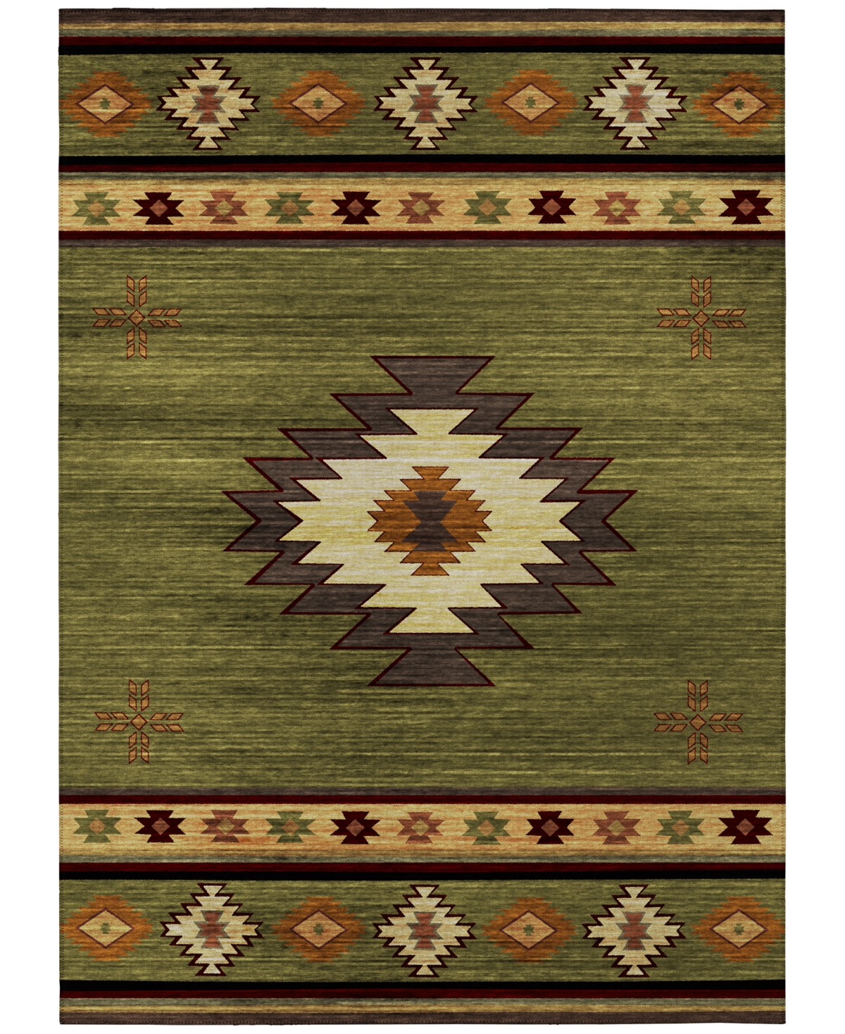D Style Phoenix Ph4 3' X 5' Area Rug In Olive