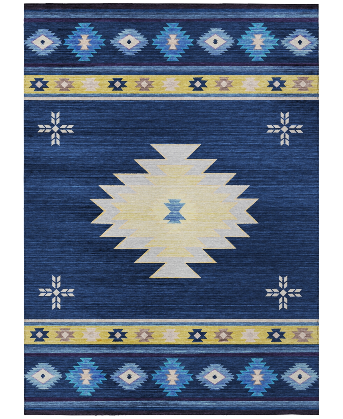 D Style Phoenix Ph4 3' X 5' Area Rug In Navy