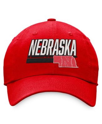 Men's Red Nebraska Huskers Slice Adjustable Hat