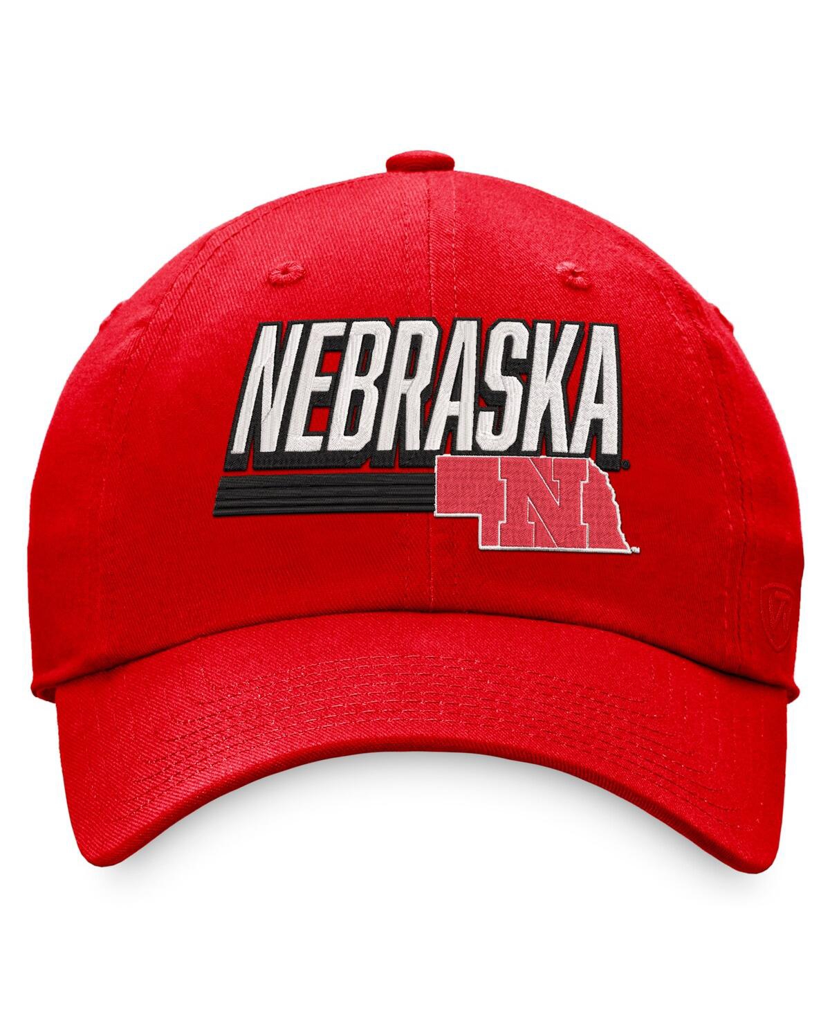 Shop Top Of The World Men's  Red Nebraska Huskers Slice Adjustable Hat
