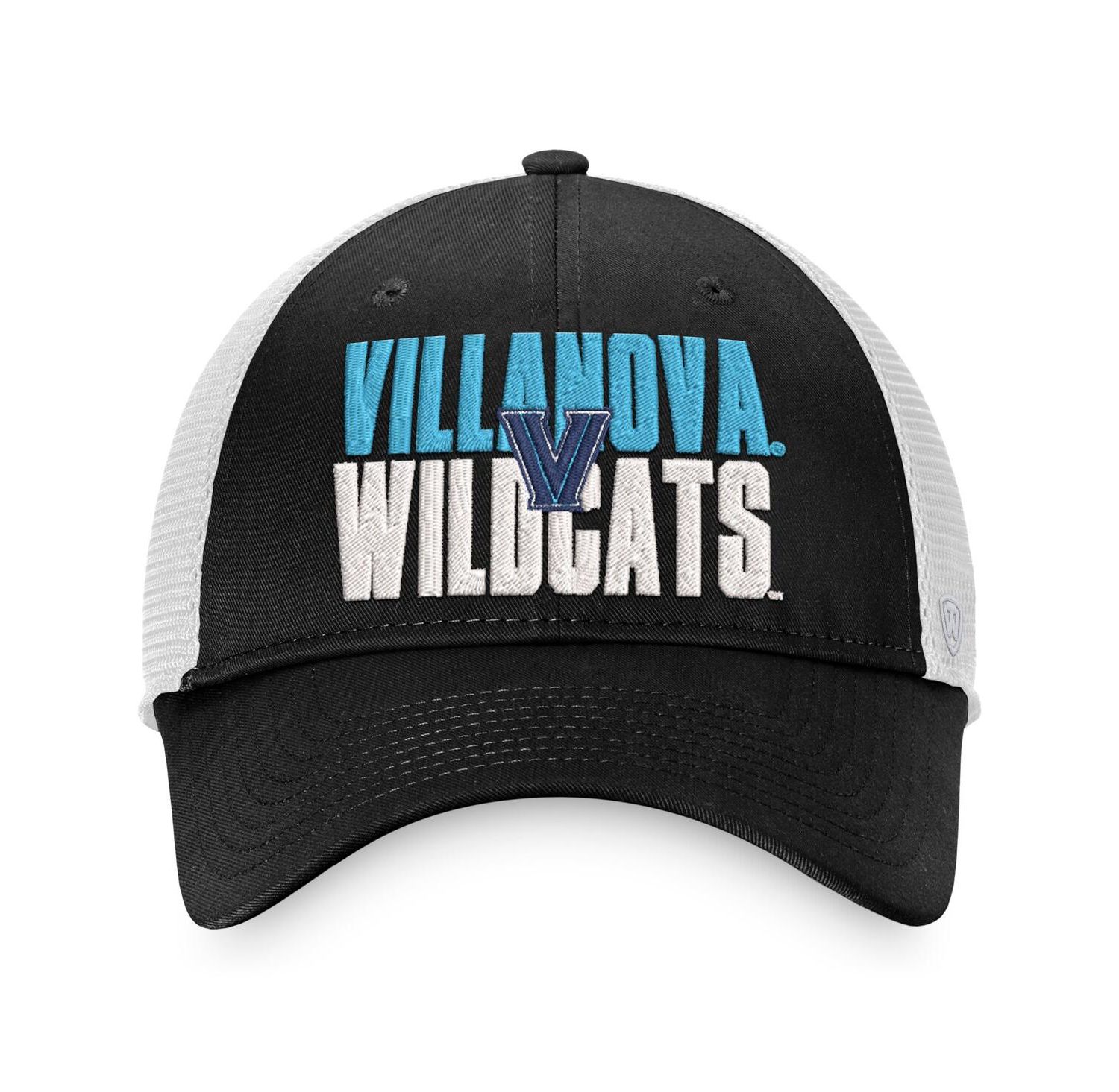 Men's Black, White Villanova Wildcats Stockpile Trucker Snapback Hat