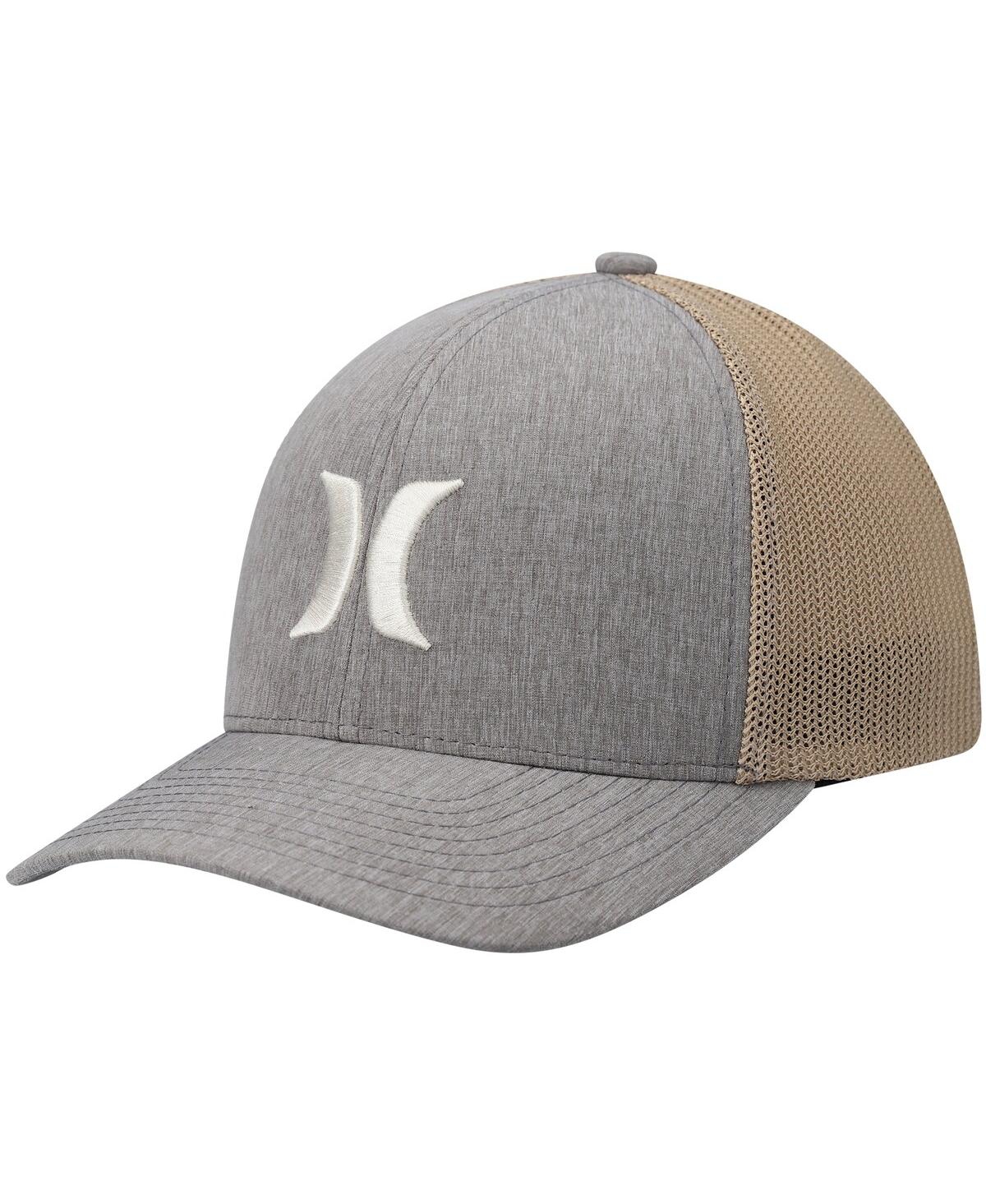 Hurley Men's  Gray Icon Textures Logo Flex Hat