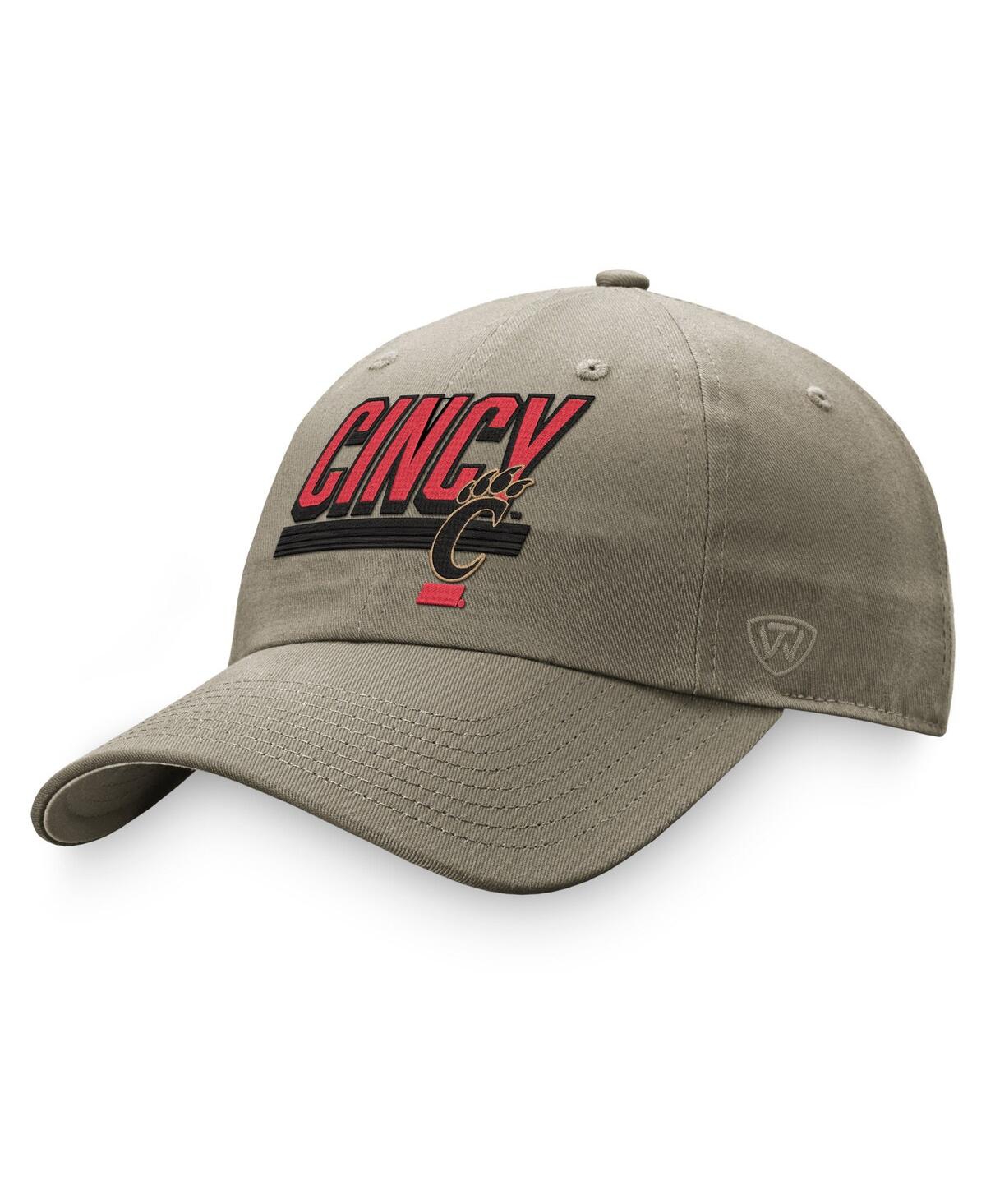 Shop Top Of The World Men's  Khaki Cincinnati Bearcats Slice Adjustable Hat