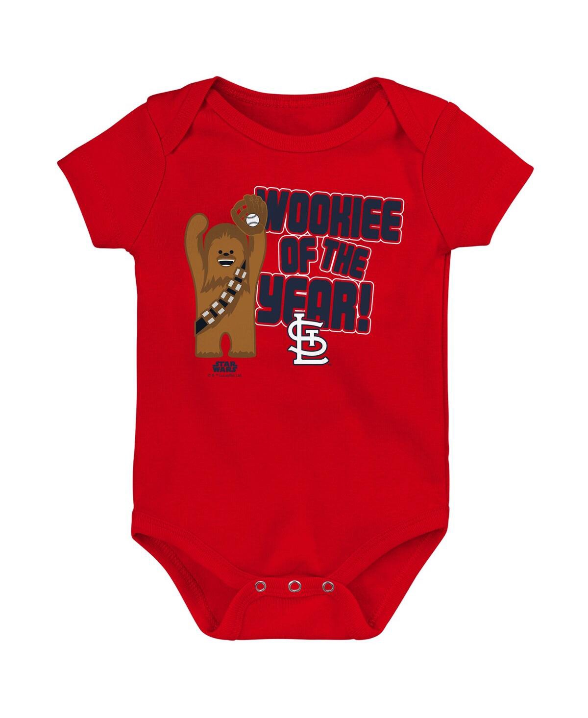 Shop Outerstuff Newborn And Infant Boys And Girls Red St. Louis Cardinals Star Wars Wookie Of The Year Bodysuit