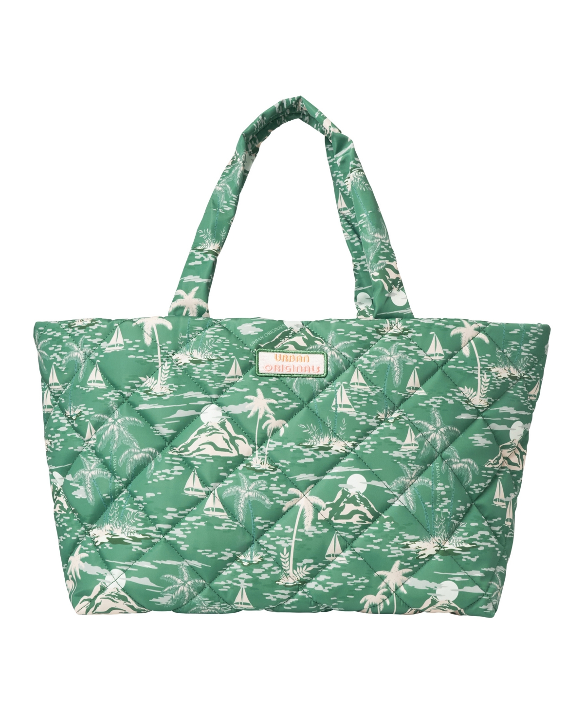 Urban Originals Tropical Extra Large Tote Bag In Island Green