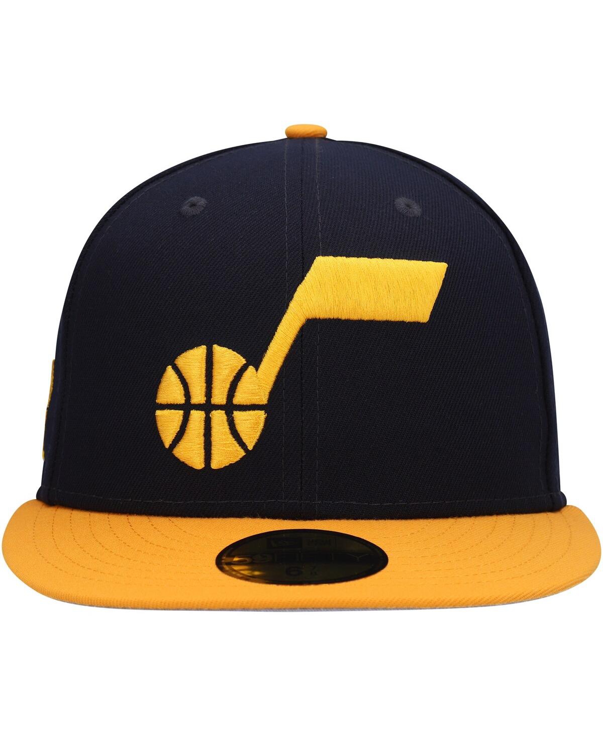 Men's New Era Gold Utah Jazz Midnight 59Fifty Fitted Hat - Gold