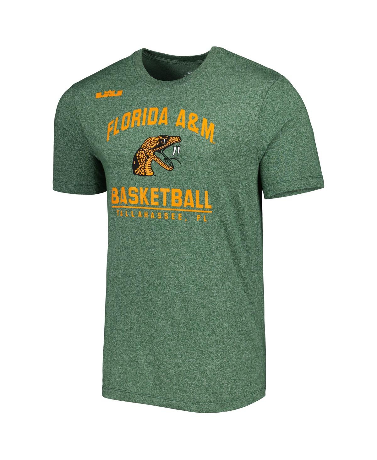 Nike Men's X Lebron James Green Florida A&m Rattlers Collection Legend  Performance T-shirt In Heather Green