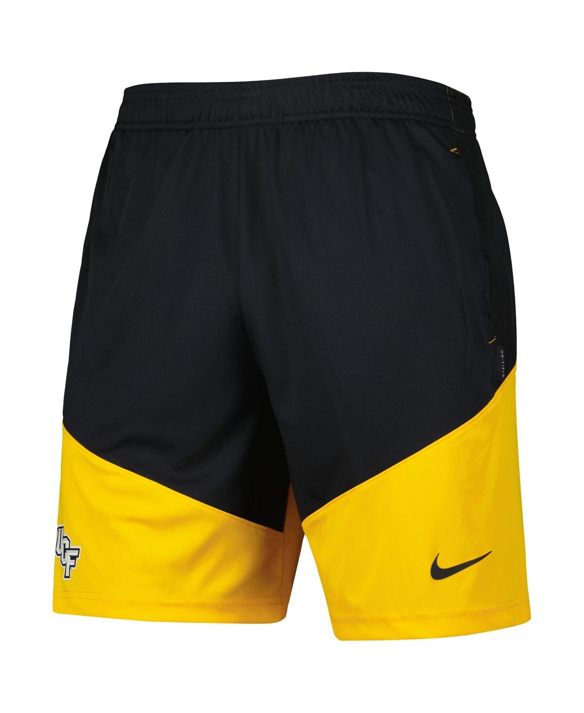Shop Nike Men's  Black And Gold Ucf Knights Player Performance Lounge Shorts In Black,gold