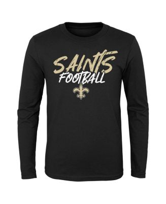 Outerstuff Big Boys Black New Orleans Saints Wildcat Long Sleeve T ...