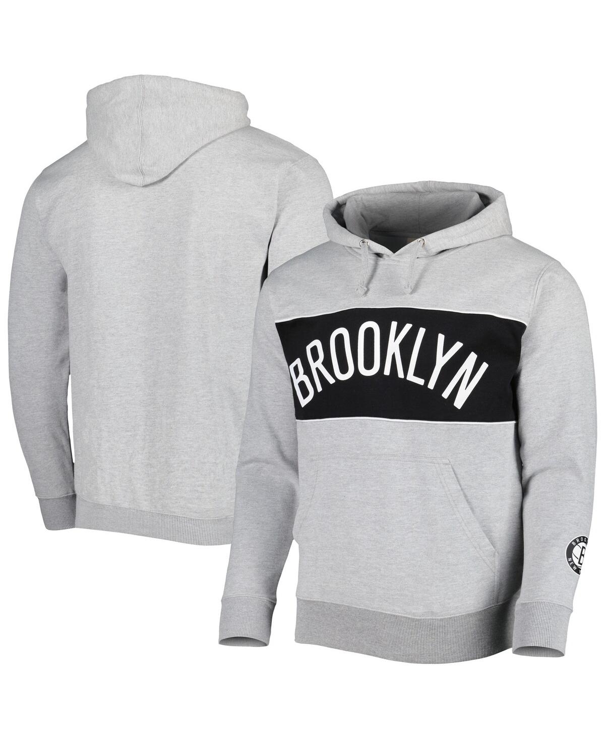 Men's FanaticsBrooklyn Nets Wordmark French Terry Pullover Hoodie - Heather Gray