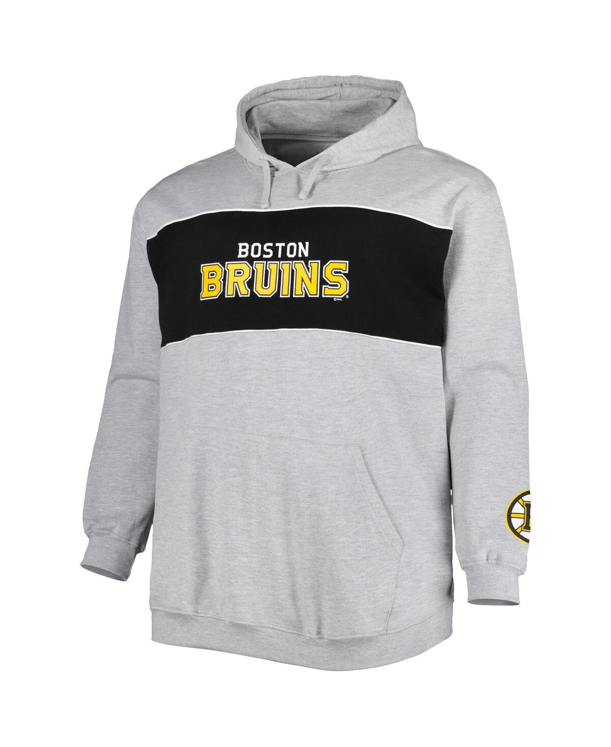 Shop Profile Men's David Pastrnak Heather Gray Boston Bruins Big And Tall Player Lace-up Pullover Hoodie