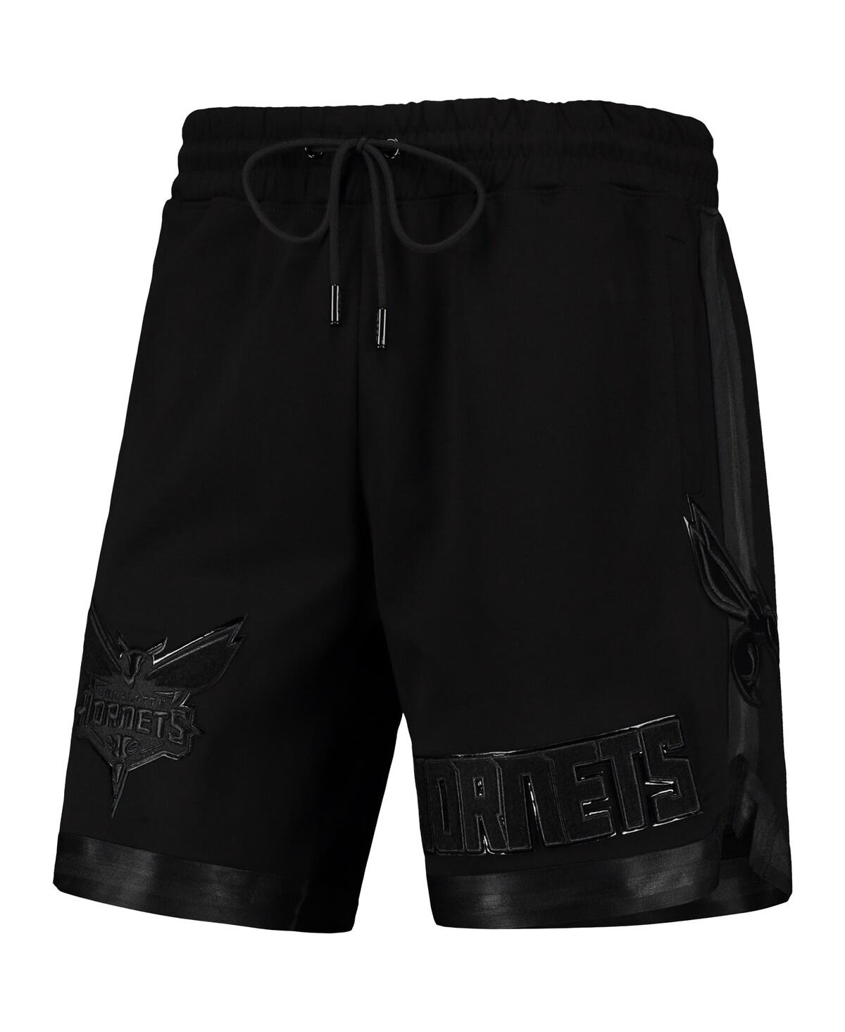 Shop Pro Standard Men's  Charlotte Hornets Triple Black Gloss Shorts