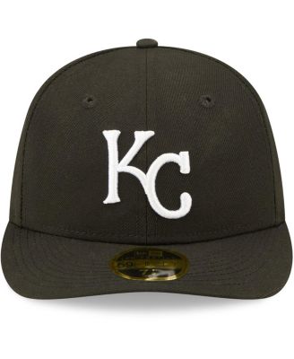 Men's Kansas City Royals Black and White Low Profile 59FIFTY Fitted Hat