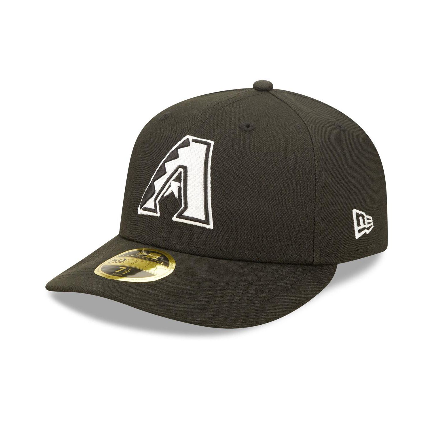 Men's Arizona Diamondbacks Black and White Low Profile 59FIFTY Fitted Hat