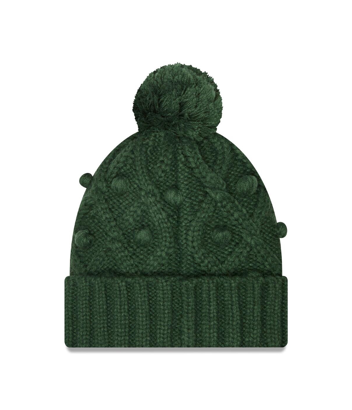 Shop New Era Women's  Green Green Bay Packers Toasty Cuffed Knit Hat With Pom
