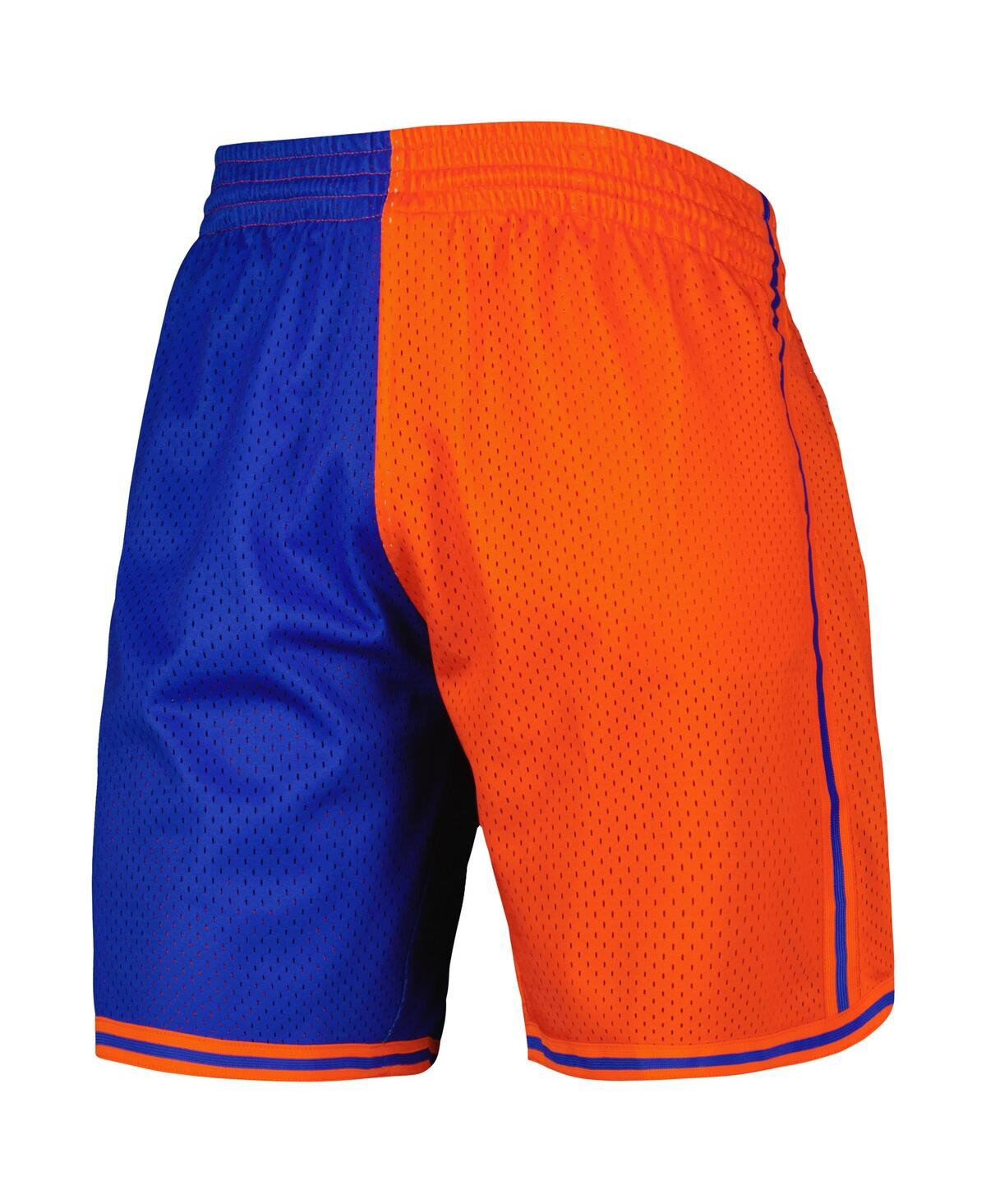 Mitchell & Ness Nba New York Knicks 1996 Swingman Shorts In Blue,orange