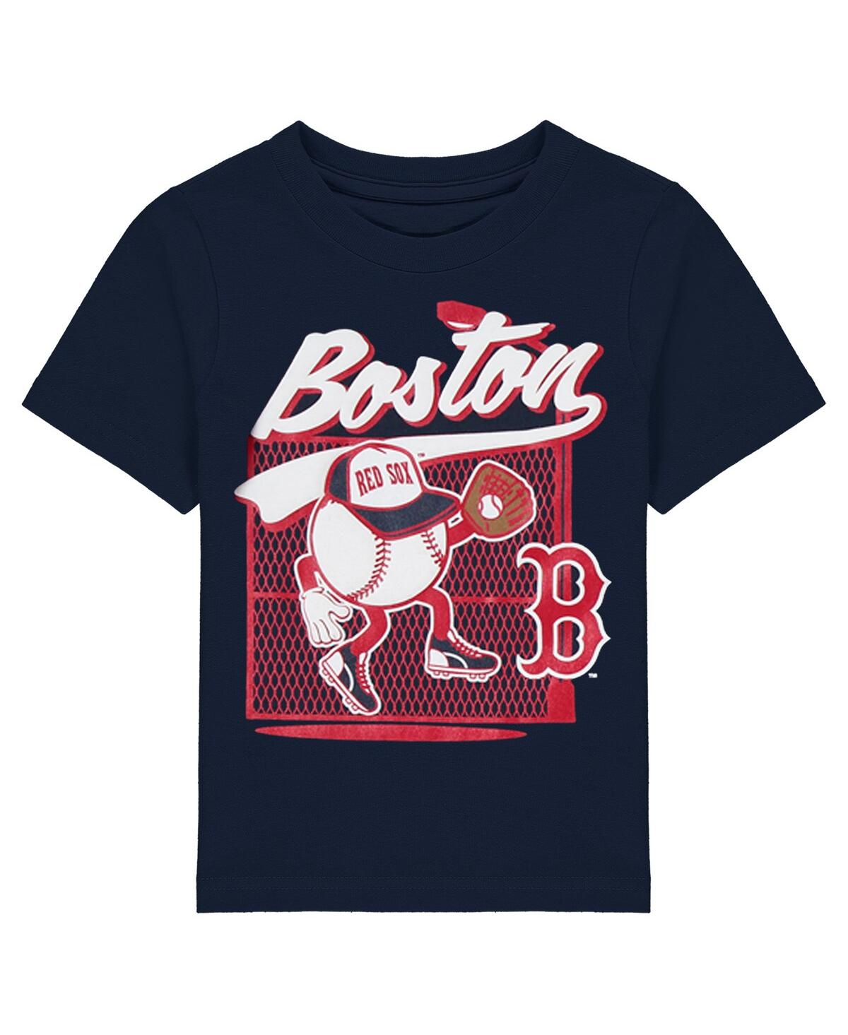 Shop Outerstuff Infant Boys And Girls Navy Boston Red Sox On The Fence T-shirt