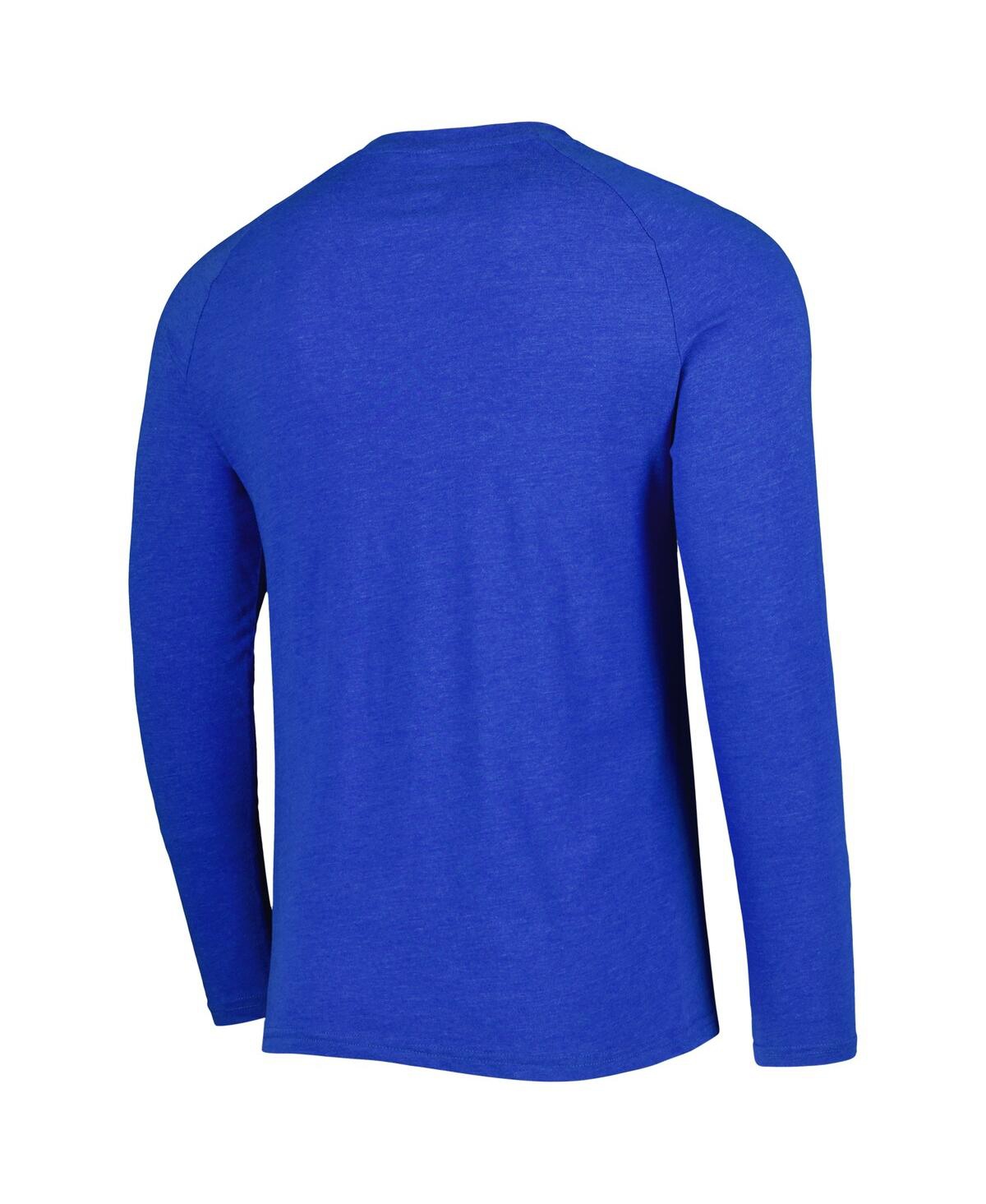Shop Concepts Sport Men's  Royal Chicago Cubs Inertia Raglan Long Sleeve Henley T-shirt