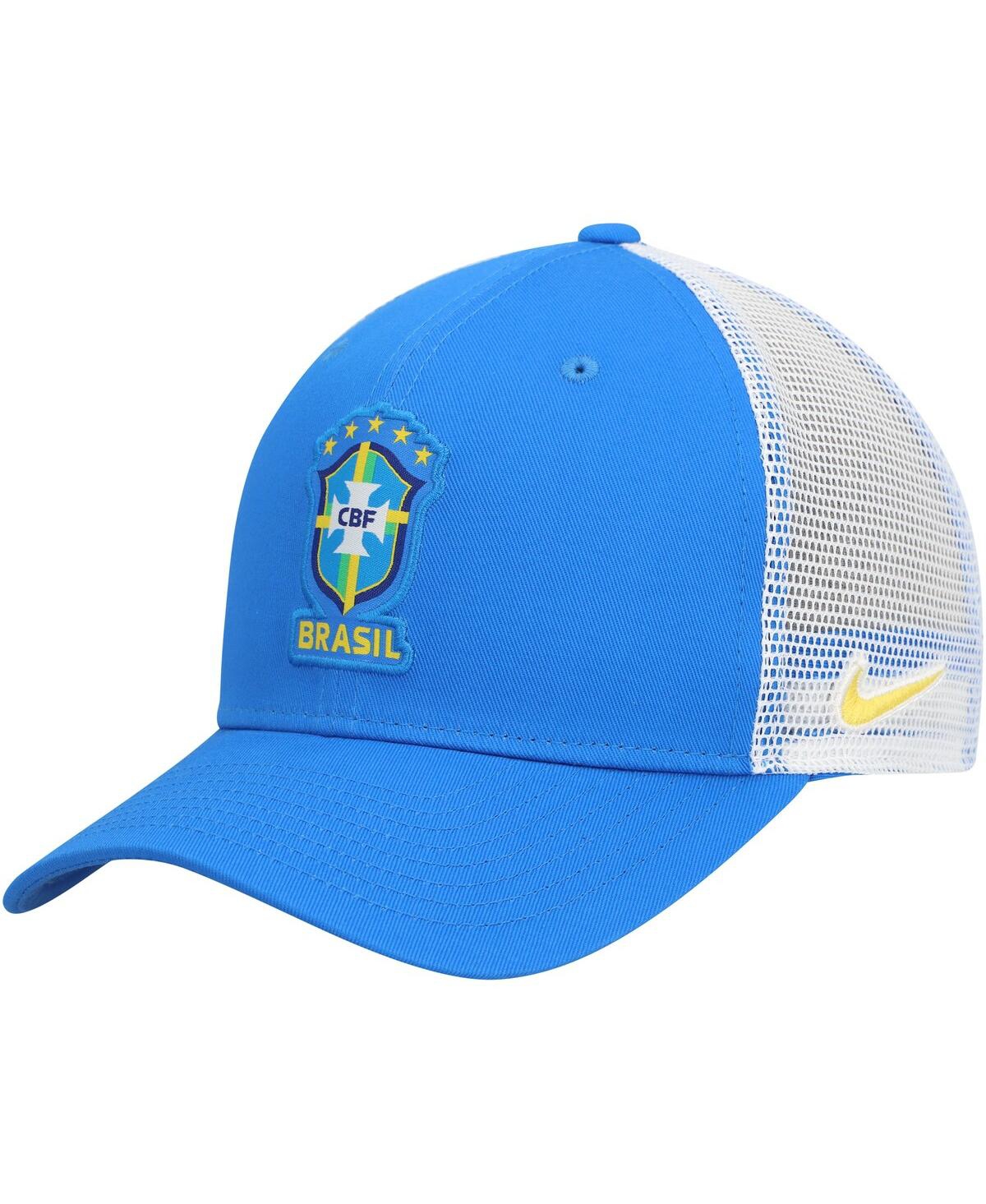 NIKE MEN'S NIKE BLUE BRAZIL NATIONAL TEAM CLASSIC99 TRUCKER SNAPBACK HAT