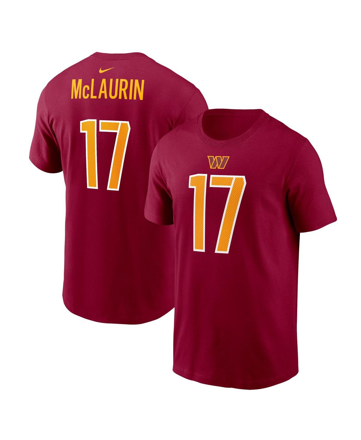 Shop Nike Men's  Terry Mclaurin Burgundy Washington Commanders Player Name And Number T-shirt