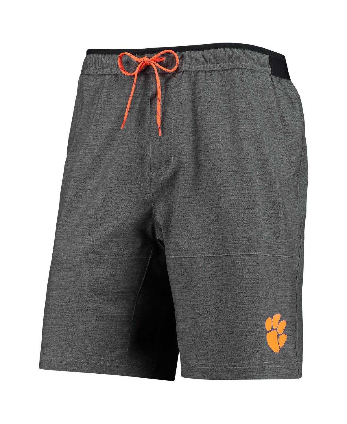 Shop Columbia Men's  Heathered Gray Clemson Tigers Twisted Creek Omni-shield Shorts