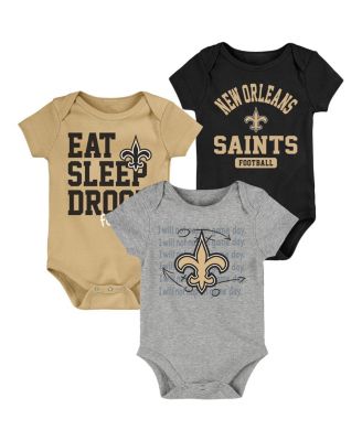 New Orleans Saints Newborn & Infant Team Logo Bodysuit - Black