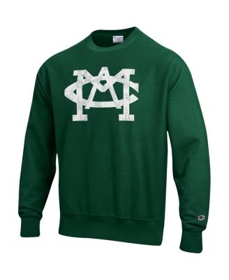 Men's Green Michigan State Spartans Vault Logo Reverse Weave Pullover Sweatshirt