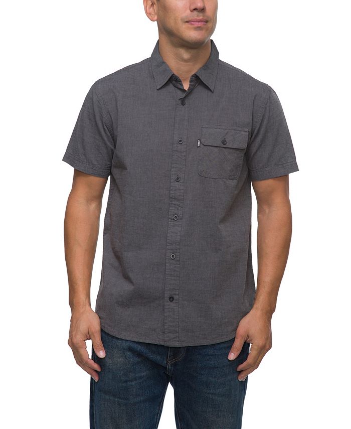 REEF Men's Winfred Short Sleeve Poplin Shirt - Macy's