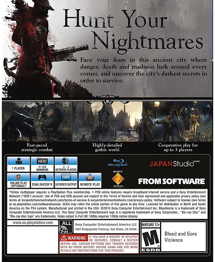 SONY COMPUTER ENTERTAINMENT Bloodborne PlayStation 4 Macy's