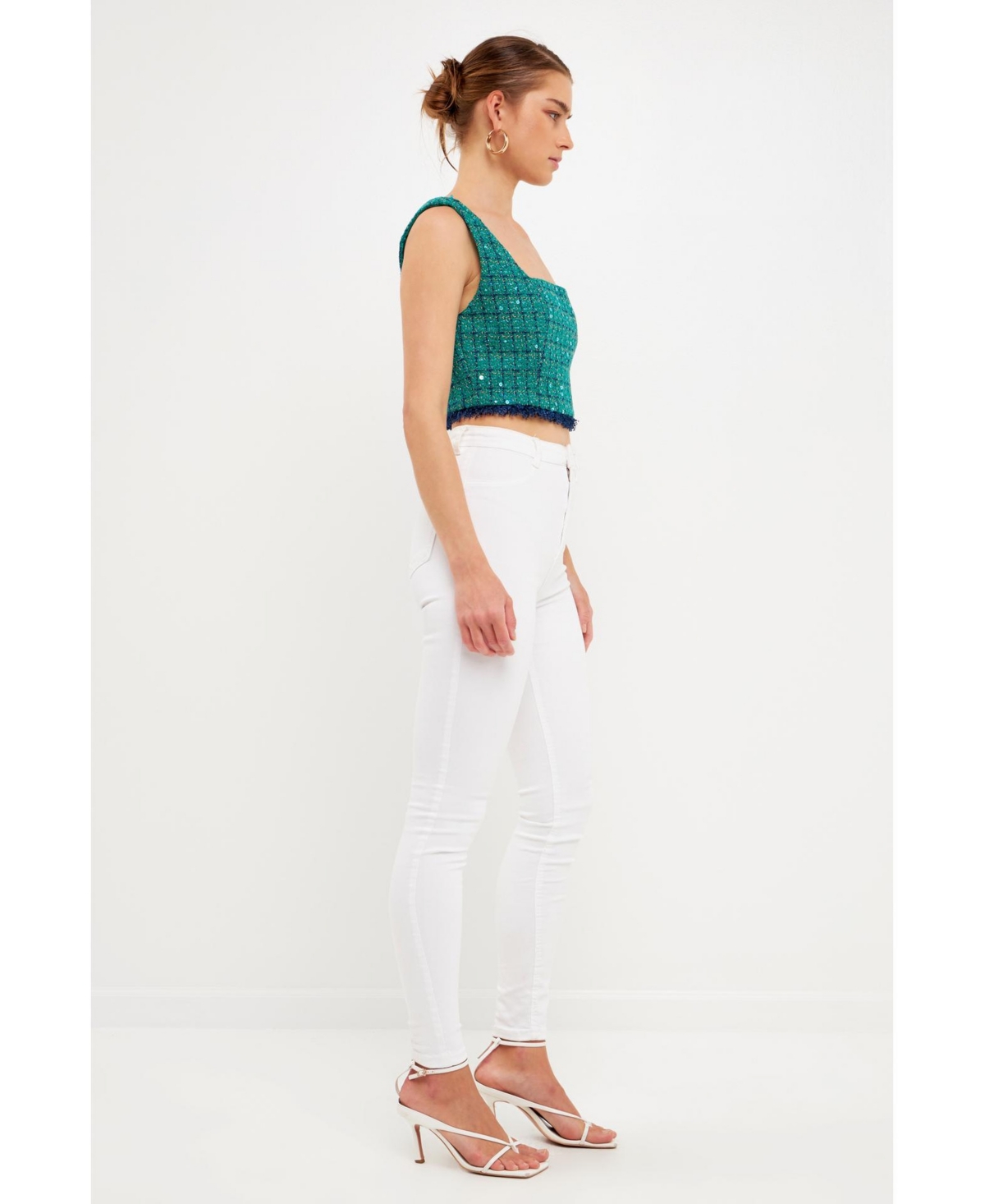 endless rose Women's Cropped Tweed Tank Top