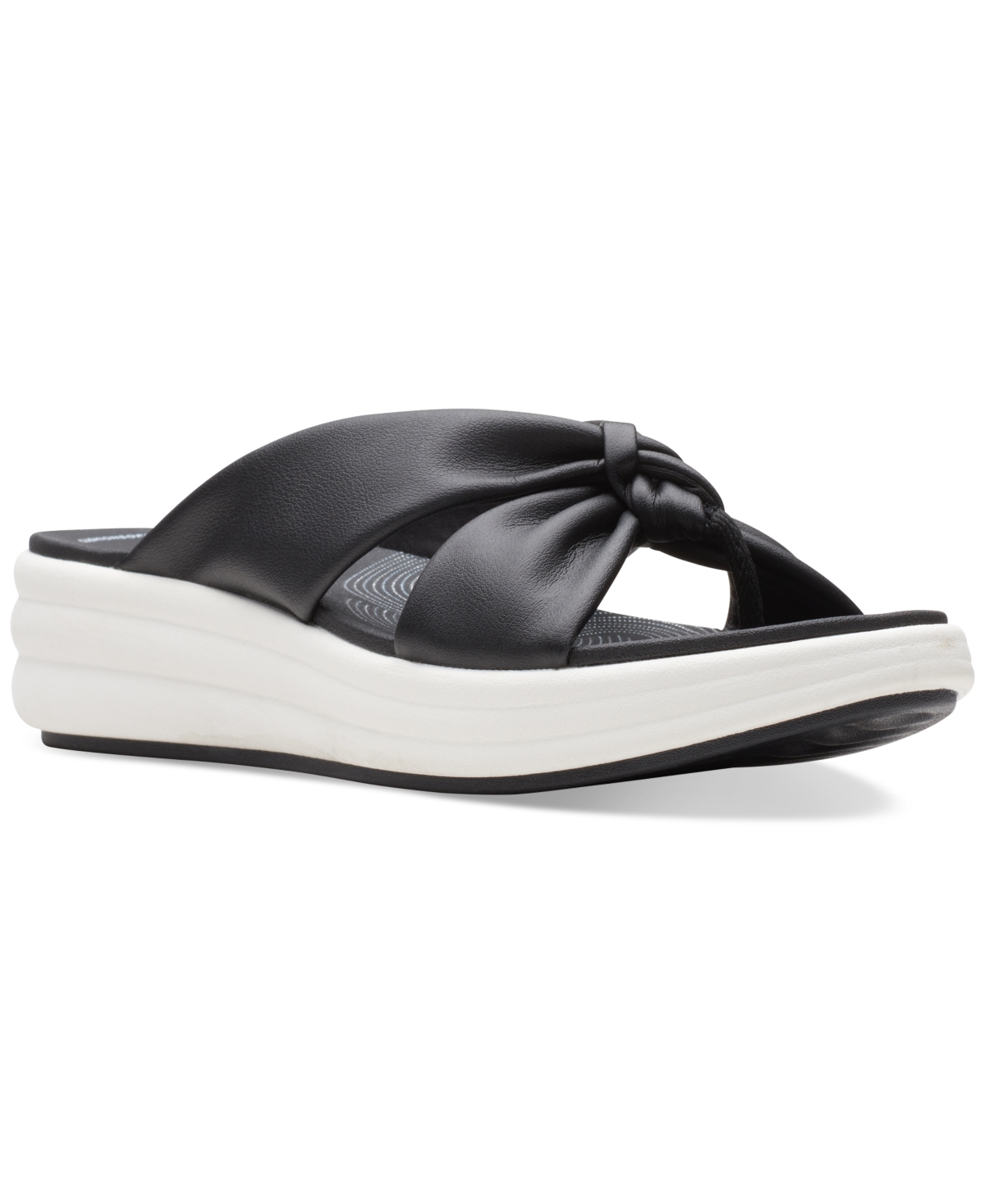 Clarks Women s Cloudsteppers Drift Ave Slip On Wedge Sandals Women s Shoes Smart Closet