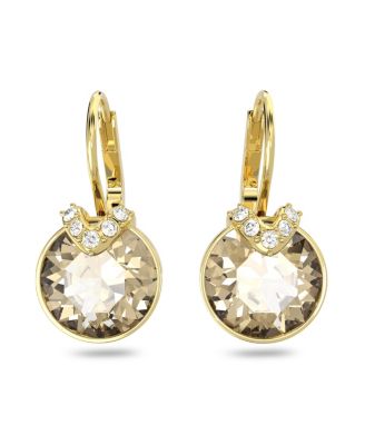 Swarovski Crystal Round Cut Bella V Drop Earrings - Macy's